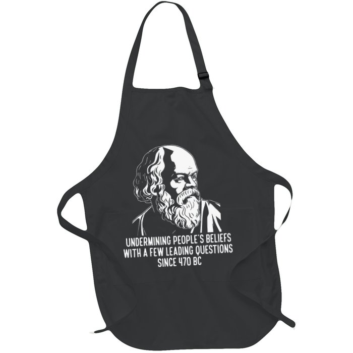 Funny Socrates The Socratic Method Classical Philosophy Full-Length Apron With Pockets