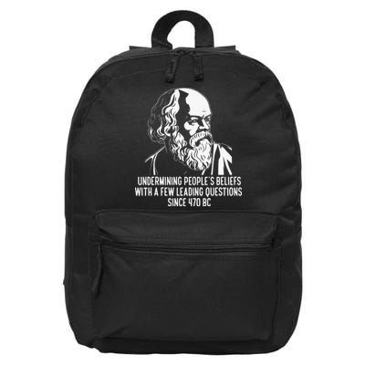 Funny Socrates The Socratic Method Classical Philosophy 16 in Basic Backpack