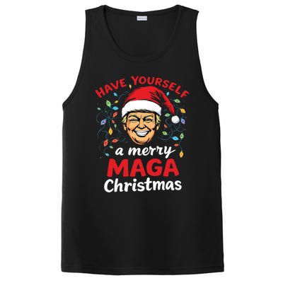 Funny Santa Trump Have Yourself A Merry Maga Christmas Xmas Cool Gift PosiCharge Competitor Tank