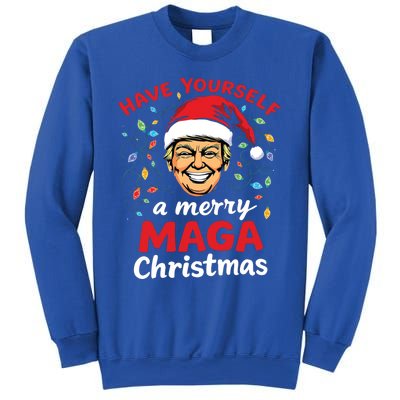 Funny Santa Trump Have Yourself A Merry Maga Christmas Xmas Cool Gift Sweatshirt