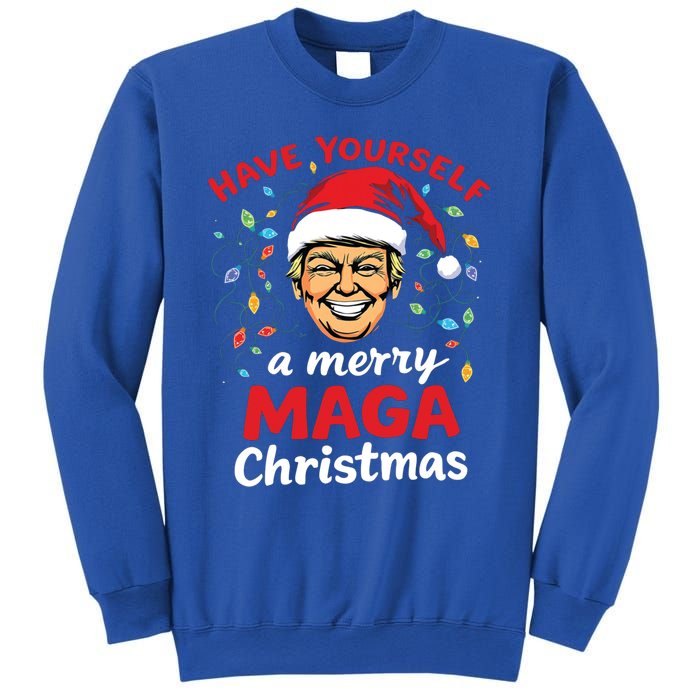 Funny Santa Trump Have Yourself A Merry Maga Christmas Xmas Cool Gift Sweatshirt