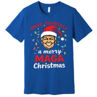 Funny Santa Trump Have Yourself A Merry Maga Christmas Xmas Cool Gift Premium T-Shirt