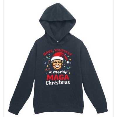 Funny Santa Trump Have Yourself A Merry Maga Christmas Xmas Cool Gift Urban Pullover Hoodie