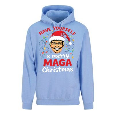 Funny Santa Trump Have Yourself A Merry Maga Christmas Xmas Cool Gift Unisex Surf Hoodie