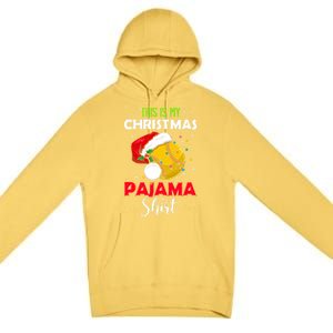 Funny Softball This Is My Christmas Pajama Gift Premium Pullover Hoodie