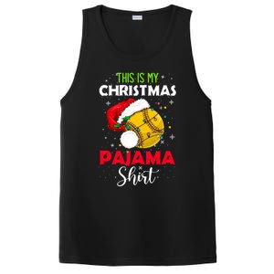 Funny Softball This Is My Christmas Pajama Gift PosiCharge Competitor Tank