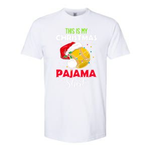 Funny Softball This Is My Christmas Pajama Gift Softstyle CVC T-Shirt