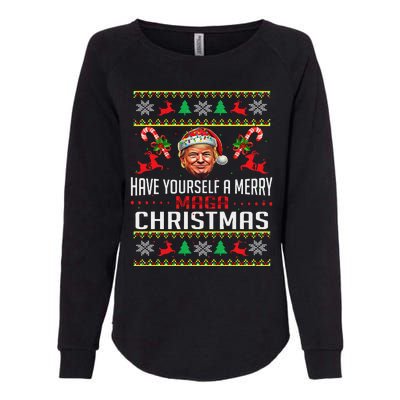 Funny Santa Trump Have Yourself A Merry Maga Christmas Xmas Womens California Wash Sweatshirt