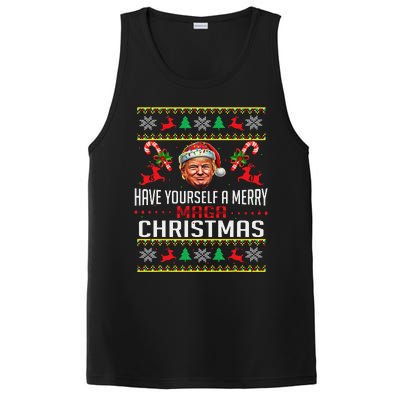 Funny Santa Trump Have Yourself A Merry Maga Christmas Xmas PosiCharge Competitor Tank