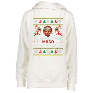 Funny Santa Trump Have Yourself A Merry Maga Christmas Xmas Womens Funnel Neck Pullover Hood