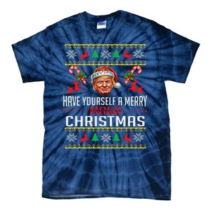 Funny Santa Trump Have Yourself A Merry Maga Christmas Xmas Tie-Dye T-Shirt