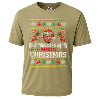 Funny Santa Trump Have Yourself A Merry Maga Christmas Xmas Performance Shirt
