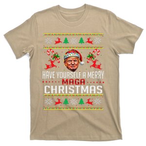 Funny Santa Trump Have Yourself A Merry Maga Christmas Xmas T-Shirt