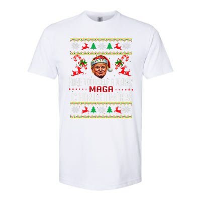 Funny Santa Trump Have Yourself A Merry Maga Christmas Xmas Softstyle CVC T-Shirt