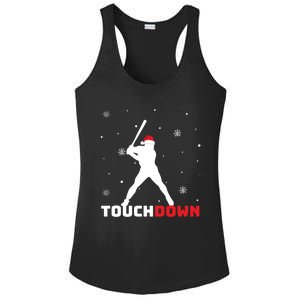 Funny Sports Touchdown Baseball Player Santa Claus Christmas Gift Ladies PosiCharge Competitor Racerback Tank