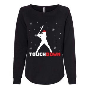 Funny Sports Touchdown Baseball Player Santa Claus Christmas Gift Womens California Wash Sweatshirt