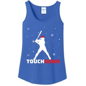 Funny Sports Touchdown Baseball Player Santa Claus Christmas Gift Ladies Essential Tank