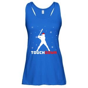 Funny Sports Touchdown Baseball Player Santa Claus Christmas Gift Ladies Essential Flowy Tank