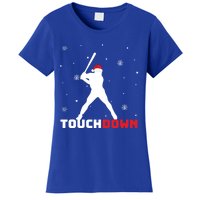 Funny Sports Touchdown Baseball Player Santa Claus Christmas Gift Women's T-Shirt