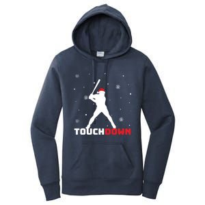 Funny Sports Touchdown Baseball Player Santa Claus Christmas Gift Women's Pullover Hoodie