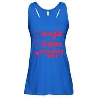 Funny Single Taken Ing Wine Valentine's Day Gift Ladies Essential Flowy Tank