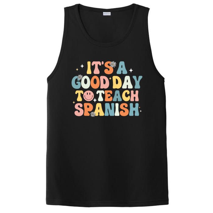 Funny Spanish Teacher Its A Good Day To Teach Spanish Groovy PosiCharge Competitor Tank