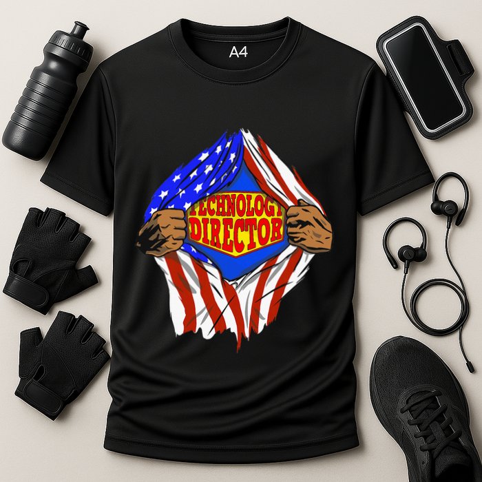 Funny Super Technology Director Hero Job Cooling Performance Crew T-Shirt