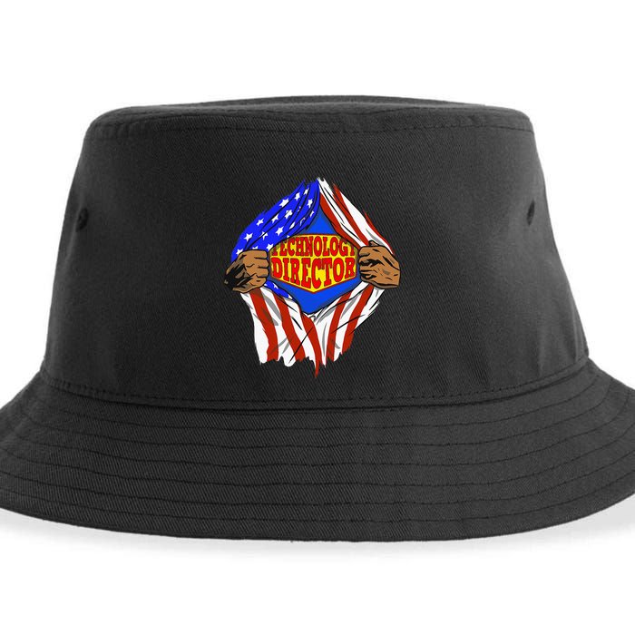 Funny Super Technology Director Hero Job Sustainable Bucket Hat