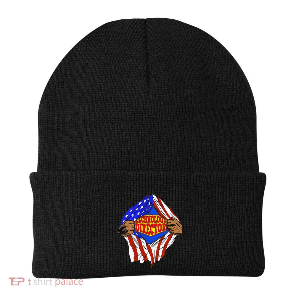 Funny Super Technology Director Hero Job Knit Cap Winter Beanie
