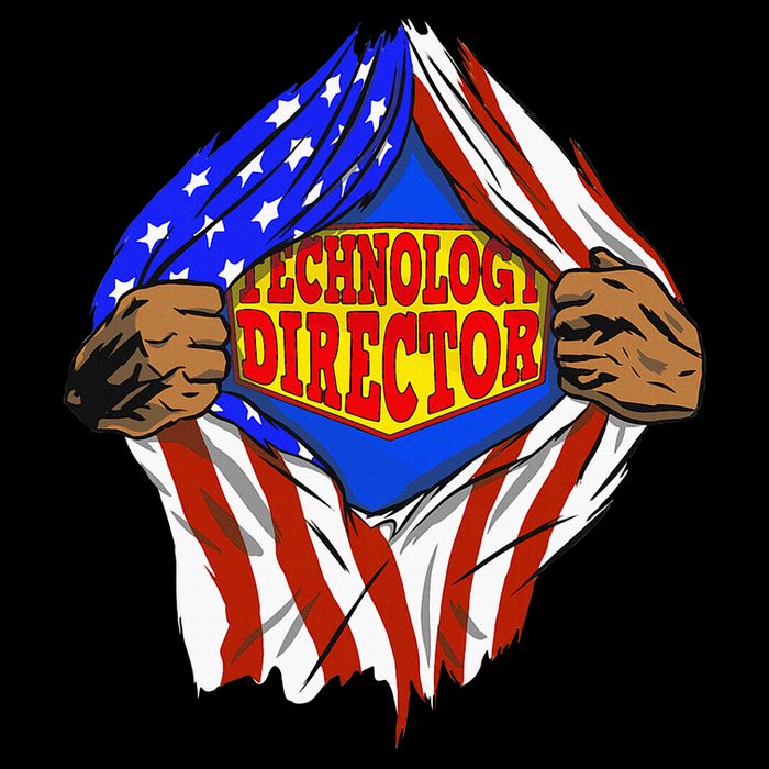 Funny Super Technology Director Hero Job Drawstring Bag