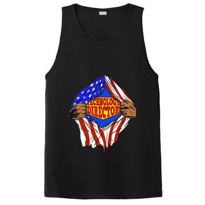 Funny Super Technology Director Hero Job PosiCharge Competitor Tank
