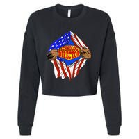 Funny Super Technology Director Hero Job Cropped Pullover Crew