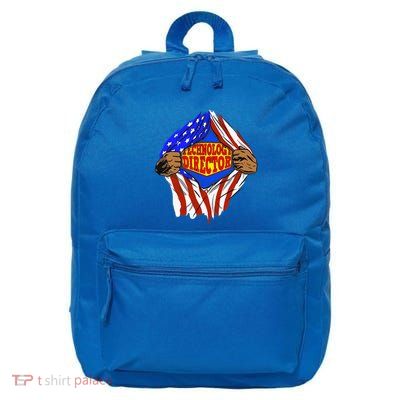 Funny Super Technology Director Hero Job 16 in Basic Backpack