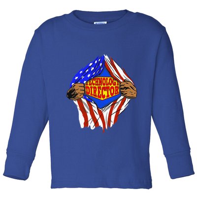 Funny Super Technology Director Hero Job Toddler Long Sleeve Shirt