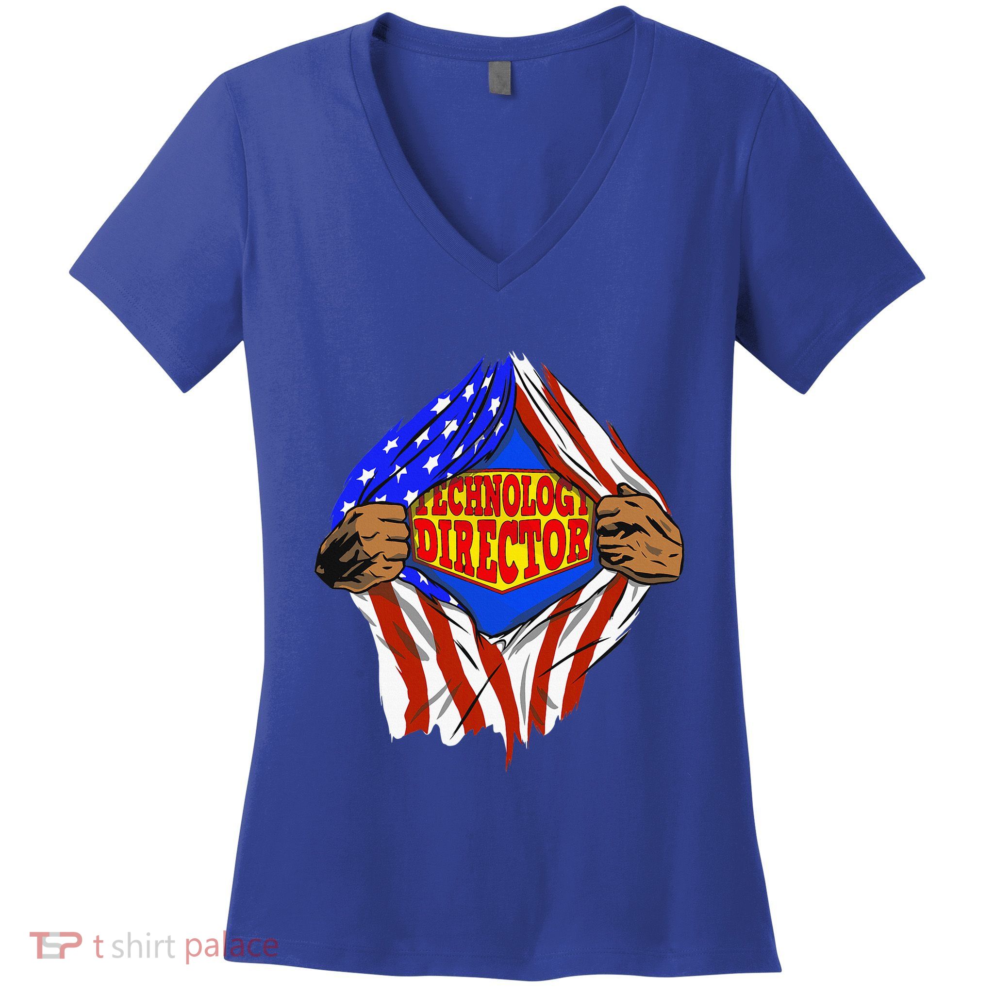 Funny Super Technology Director Hero Job Women's V-Neck T-Shirt