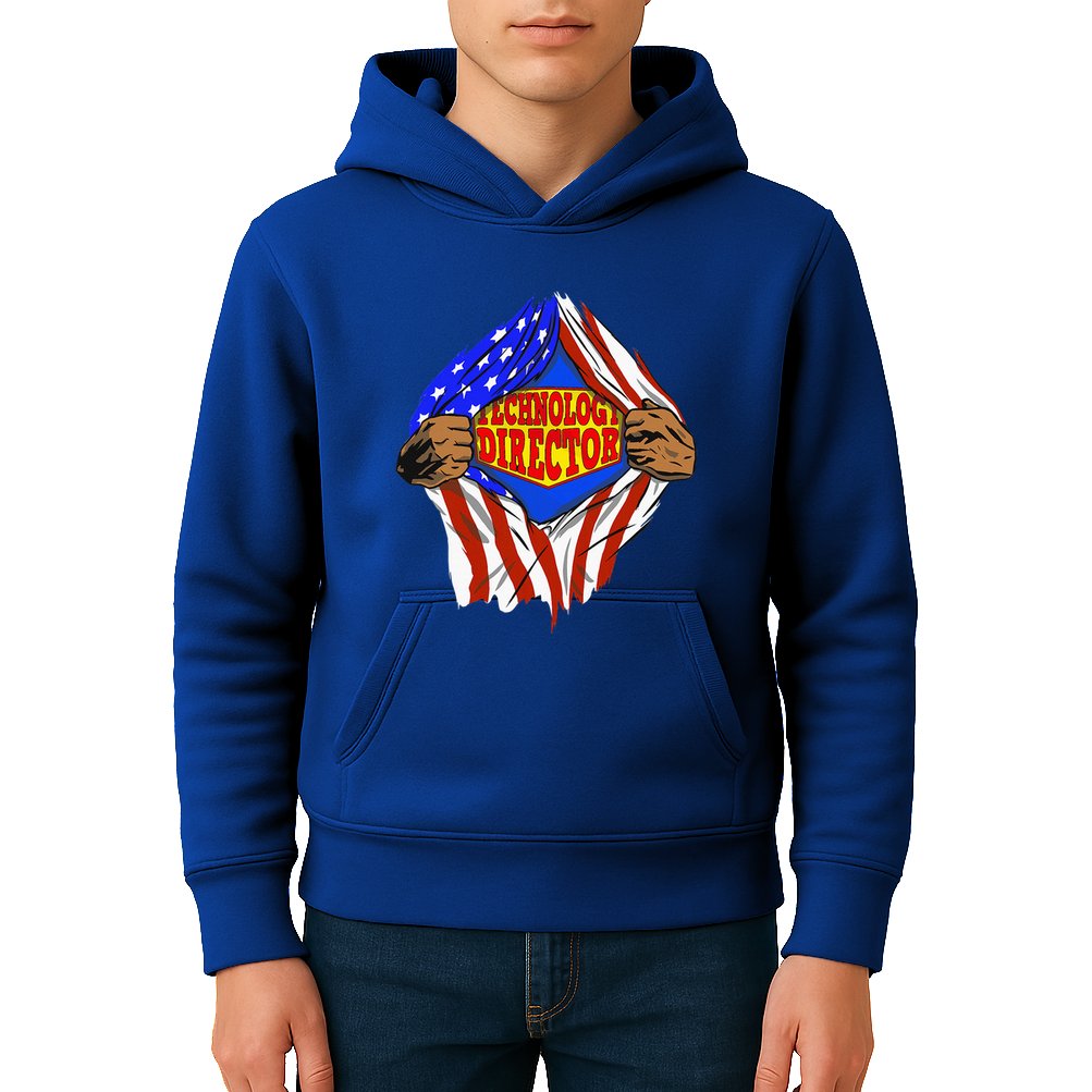 Funny Super Technology Director Hero Job Kids Hoodie
