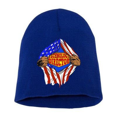 Funny Super Technology Director Hero Job Short Acrylic Beanie