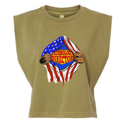 Funny Super Technology Director Hero Job Garment-Dyed Women's Muscle Tee