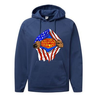 Funny Super Technology Director Hero Job Performance Fleece Hoodie