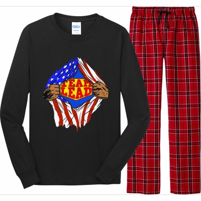 Funny Super Team Lead Hero Job Long Sleeve Pajama Set