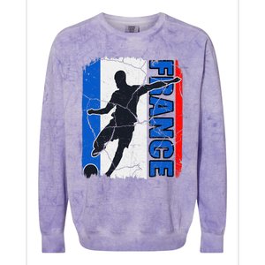 France Soccer Team French Flag Jersey Football Fans Colorblast Crewneck Sweatshirt