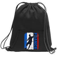 France Soccer Team French Flag Jersey Football Fans Sweatshirt Cinch Pack Bag