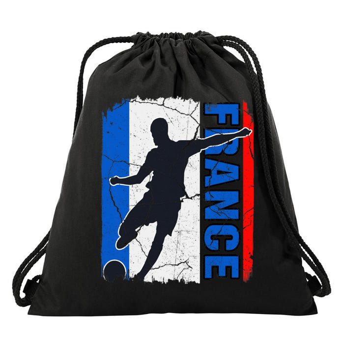 France Soccer Team French Flag Jersey Football Fans Drawstring Bag