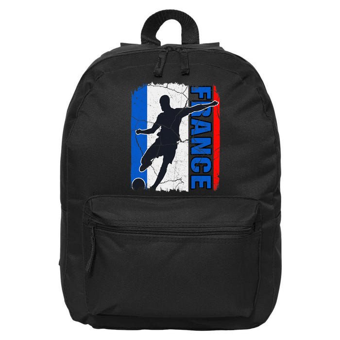 France Soccer Team French Flag Jersey Football Fans 16 in Basic Backpack