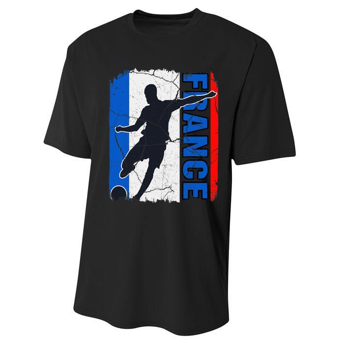 France Soccer Team French Flag Jersey Football Fans Performance Sprint T-Shirt