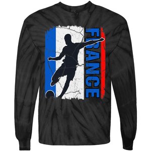 France Soccer Team French Flag Jersey Football Fans Tie-Dye Long Sleeve Shirt