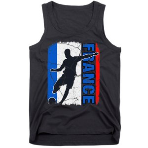 France Soccer Team French Flag Jersey Football Fans Tank Top