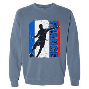 France Soccer Team French Flag Jersey Football Fans Garment-Dyed Sweatshirt