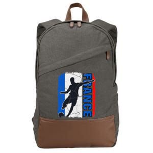 France Soccer Team French Flag Jersey Football Fans Cotton Canvas Backpack