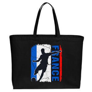 France Soccer Team French Flag Jersey Football Fans Cotton Canvas Jumbo Tote